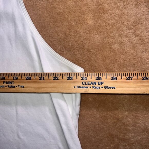 Kim Rogers Women 3XL Solid White Scoop Neck Cotton Sleeveless Tank Top Shirt (V) - Picture 5 of 6